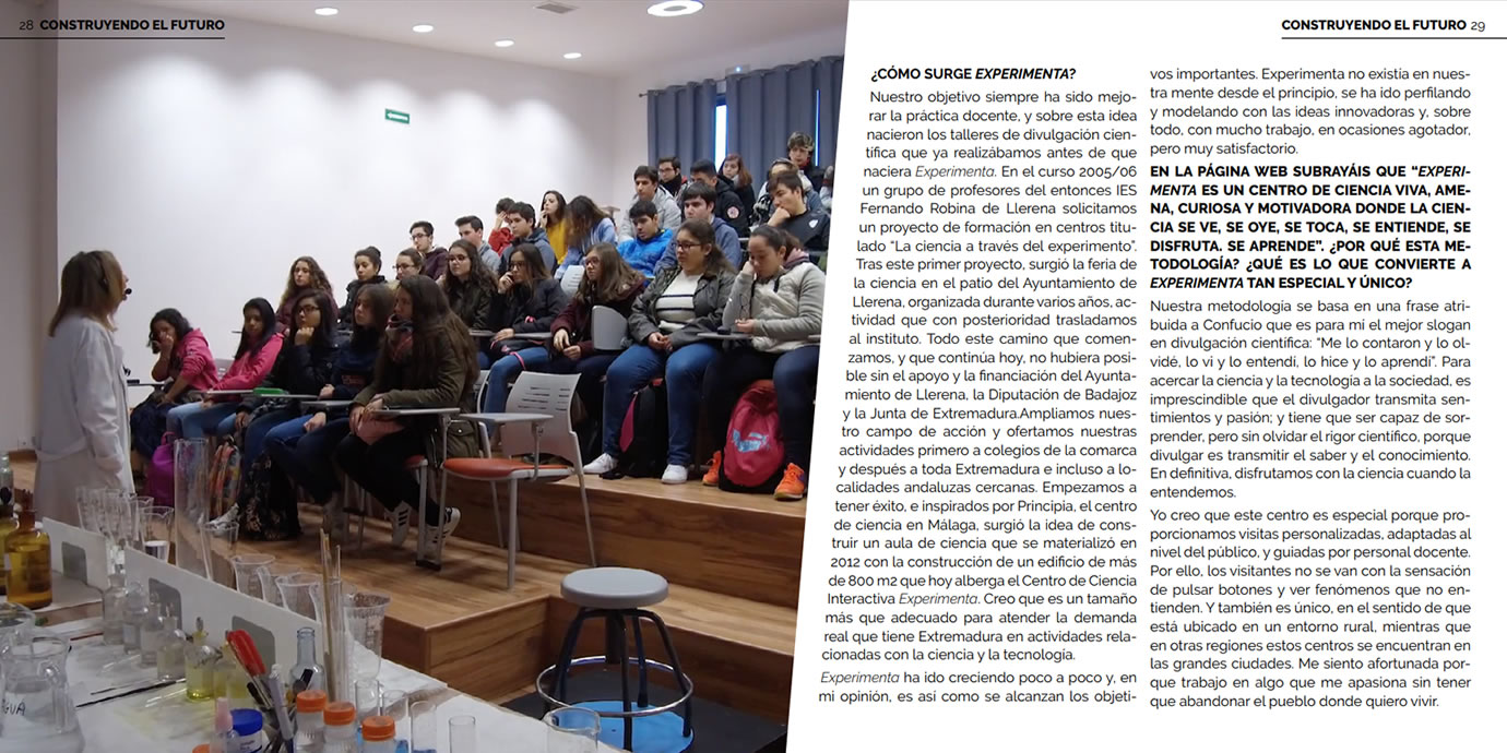 Inmaculada Espárrago entrevistada sobre EXPERIMENTA_CIC para la revista VICEVERSA de la Universidad de Extremadura.